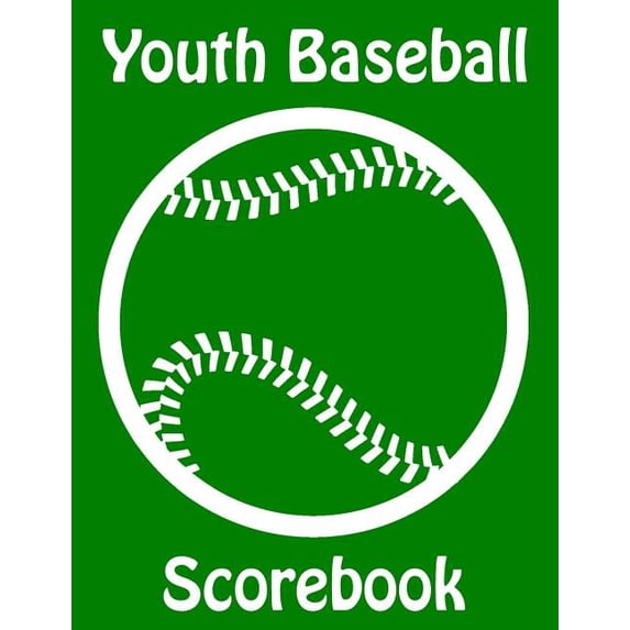 Youth Baseball Scorebook: 50 Scorecards With Lineup Cards For Baseball and Softball Games (Paperback)