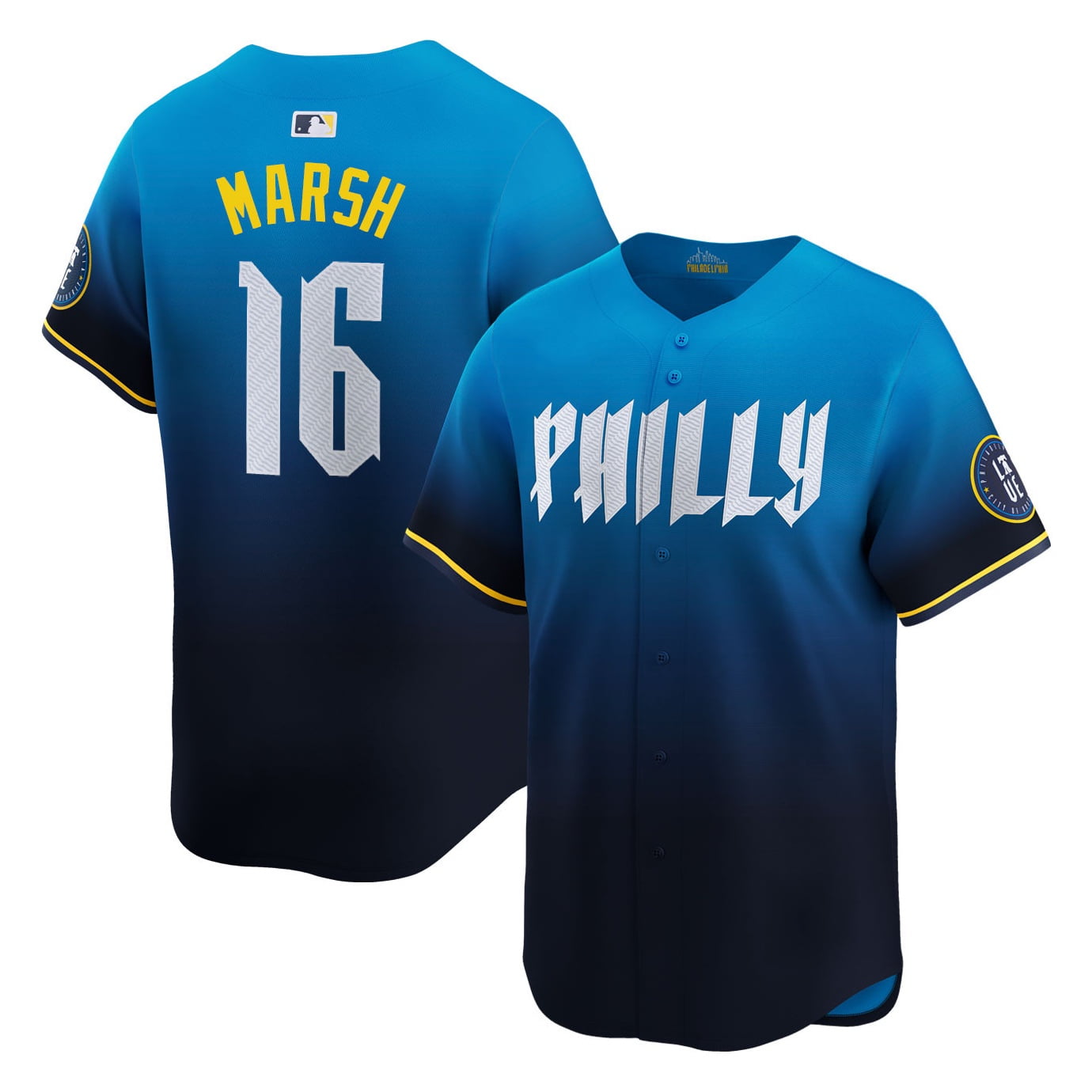 Youth Baseball Team Jersey Brandon Marsh 16 Philadelphia_Phillies Blue