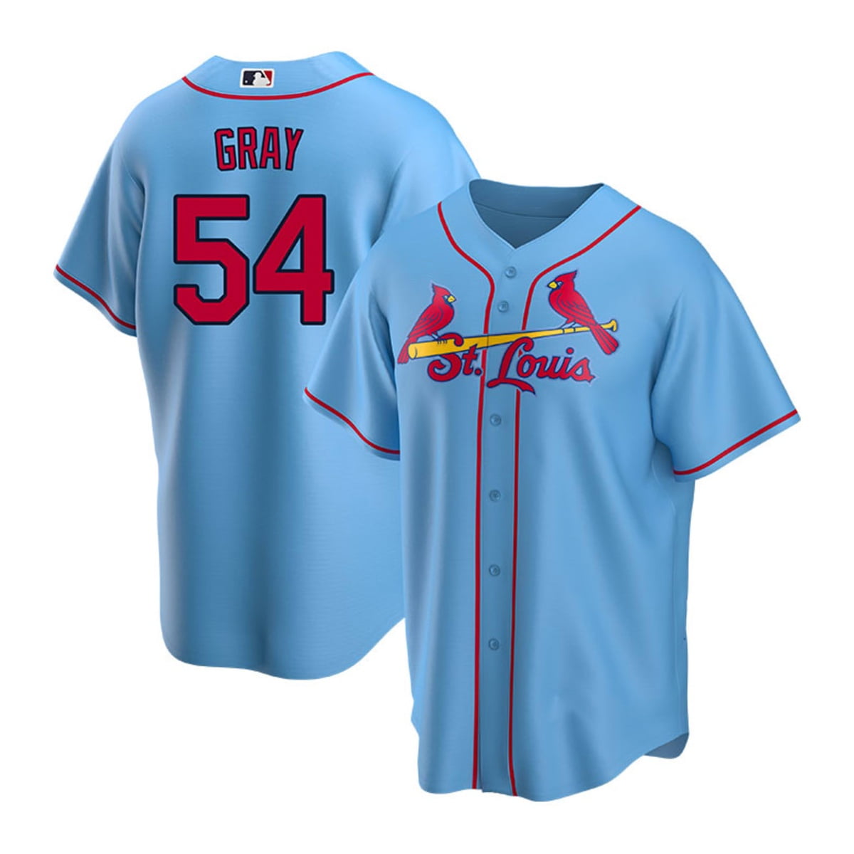 Youth Baseball Team Jersey Sonny Gray 54 St. Louis_Cardinals Light