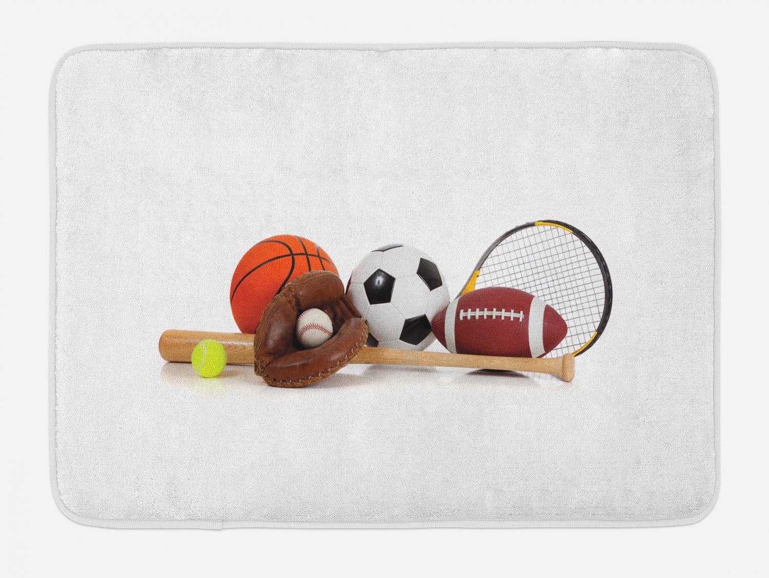 Multicolor Sports Equipment Non-Slip Plush Bath Mat