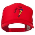 thumbnail image 1 of Youth Batter Up Embroidered Mesh Cap - Red OSFM, 1 of 5