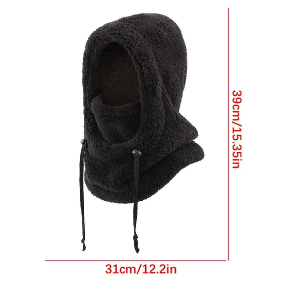 Youth Bear Ear Warm Hat with Integrated Scarf and Face Mask, Winter Outdoor Windproof Ear and Neck Protection for Cold Weather Activities, Skiing, Snow Play, and Hiking Accessories