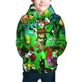 thumbnail image 1 of Youth Ben 10 Hoodies 3D Print Pullover Hooded Sweatshirt With Pocket For Boys Girls Teen Small, 1 of 8
