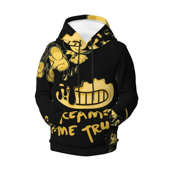Youth Bendy And The Ink Machine Hoodies 3d Print Pullover Hooded Sweatshirt With Pocket For Boys Girls