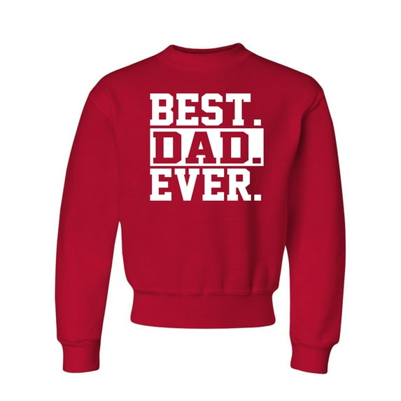 Youth Best Dad Ever #1 Dad World's Greatest Dad Fathers Day Crewneck Sweatshirt