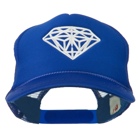 Youth Big Diamond Outline Embroidered Mesh Cap - Royal OSFM