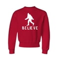 thumbnail image 1 of Youth Bigfoot Believe Sasquatch Squatch Crewneck Sweatshirt, 1 of 1