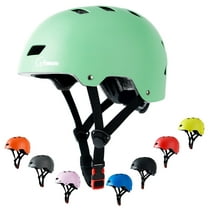 Youth Bike Skateboard Helmet Adjustable and Multi-sport for Skate Scooter, Size for Men Women (Green m)