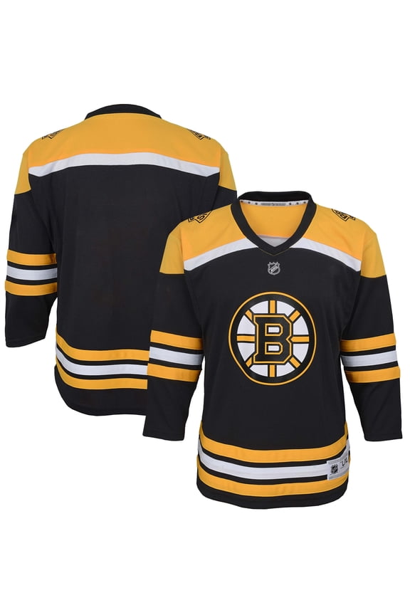 Youth Black Boston Bruins Home Replica Blank Jersey