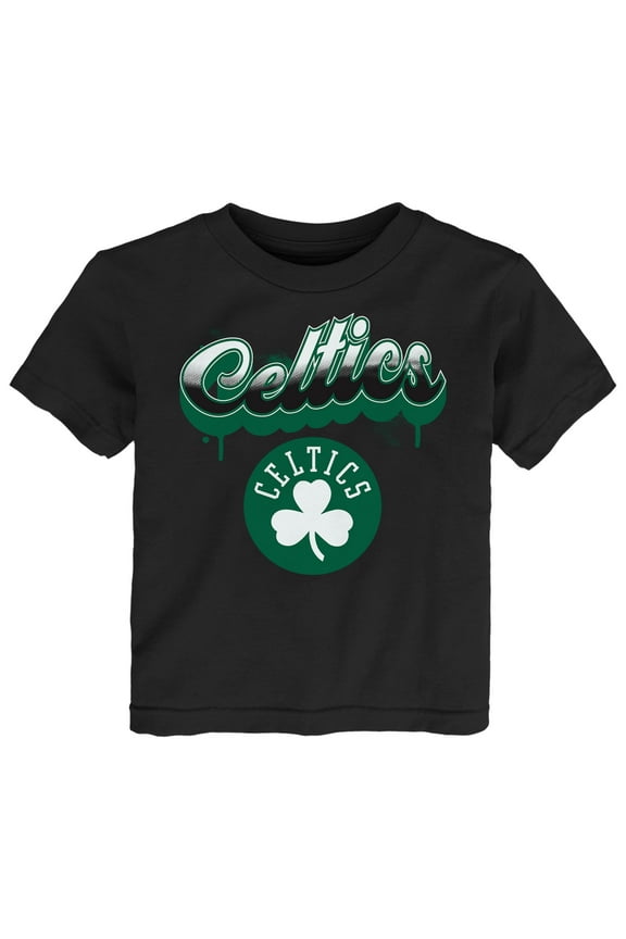 Youth  Black Boston Celtics Bubbly Script T-Shirt