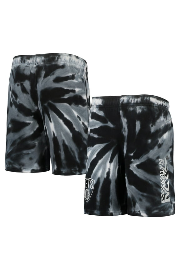 Youth Black Brooklyn Nets Santa Monica Tie-Dye Shorts