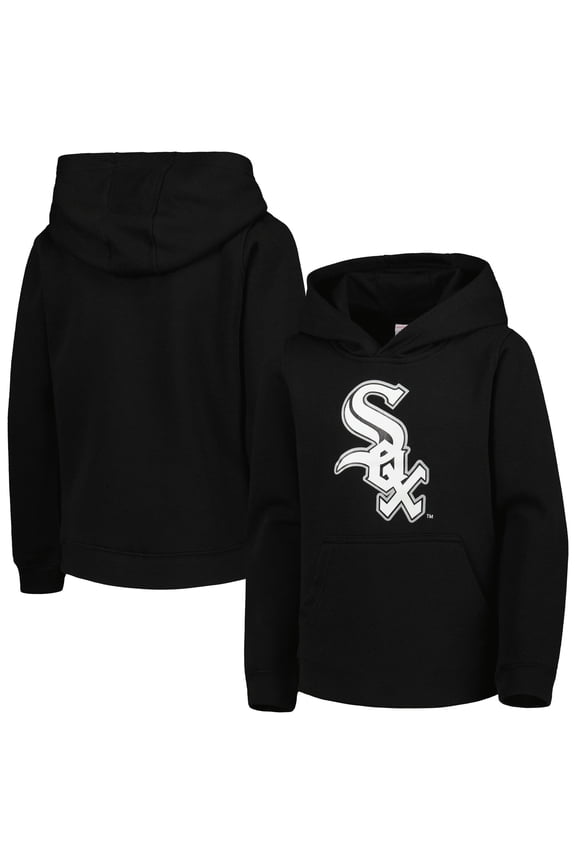 Youth Black Chicago White Sox Team Primary Logo Pullover Hoodie