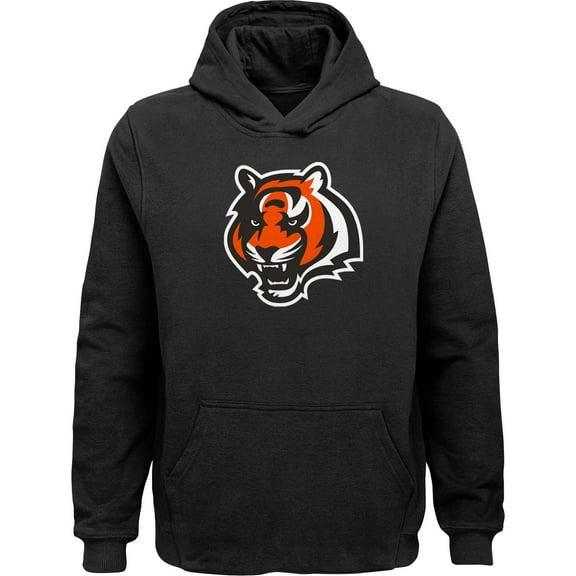 Youth Black Cincinnati Bengals Team Logo Pullover Hoodie