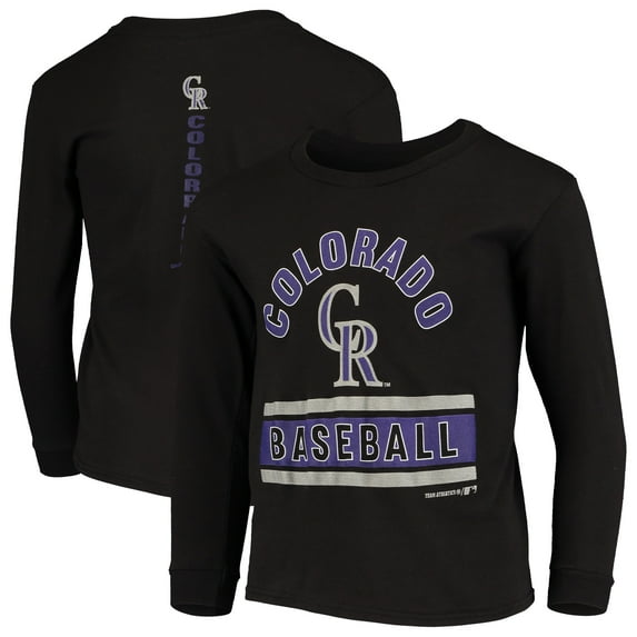 Youth Black Colorado Rockies Basic Long Sleeve T-Shirt