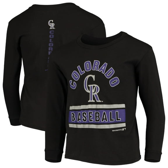 Youth Black Colorado Rockies Basic Long Sleeve T-Shirt