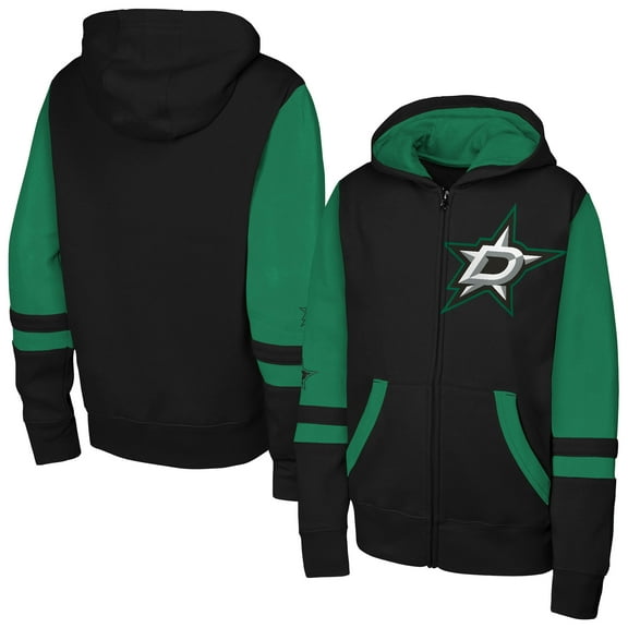 Youth Black Dallas Stars Face Off Full-Zip Hoodie
