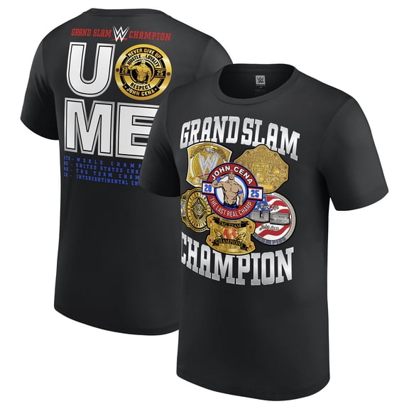 Youth Black John Cena Grand Slam Champion T-Shirt
