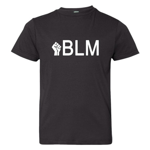 Youth Black Lives Matter Pride Proud Fist HQ Tee Shirt Blk M