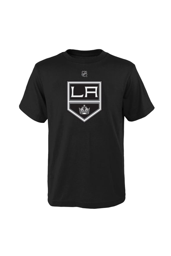Youth Black Los Angeles Kings Primary Logo T-Shirt