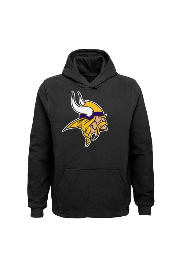 Youth Black Minnesota Vikings Team Logo Pullover Hoodie