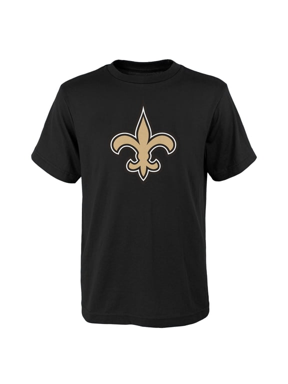 Youth Outerstuff Black New Orleans Saints Primary Logo T-Shirt
