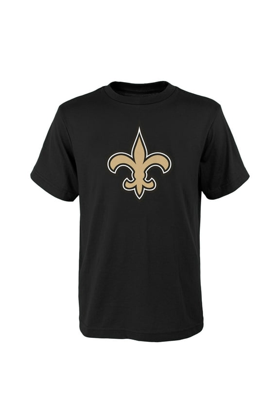 Youth Outerstuff Black New Orleans Saints Primary Logo T-Shirt