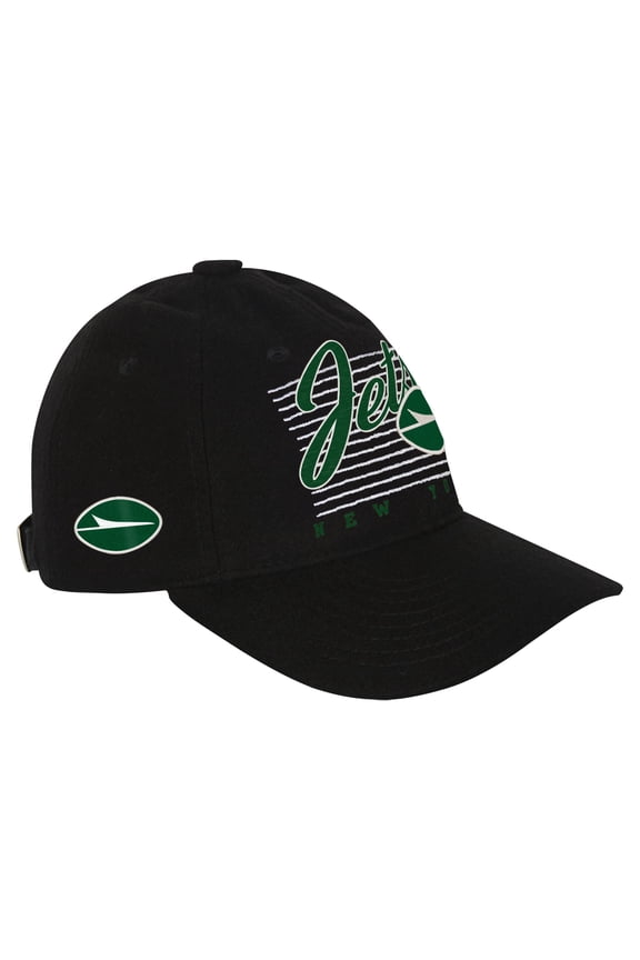 Youth Black New York Jets Retro Wooly Adjustable Hat