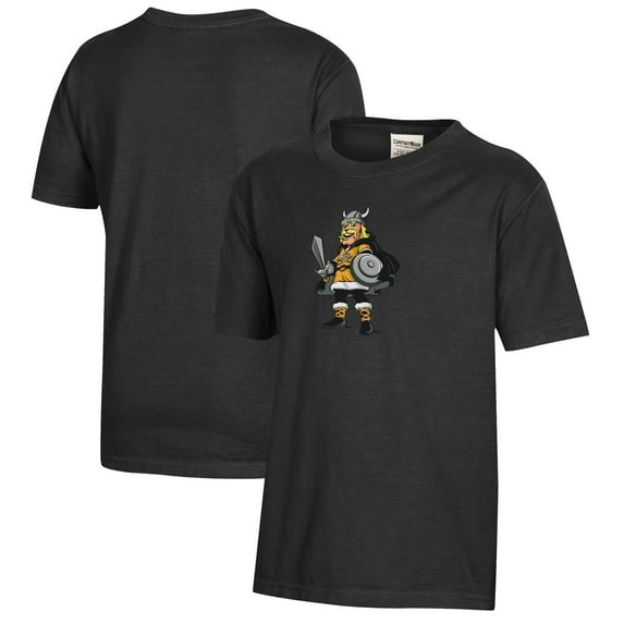 Youth Black Northern Kentucky University Norse Logo Comfort Wash T-Shirt