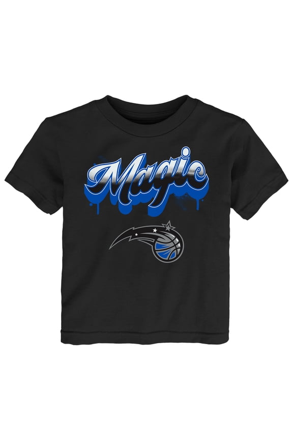 Youth Black Orlando Magic Bubbly Script T-Shirt
