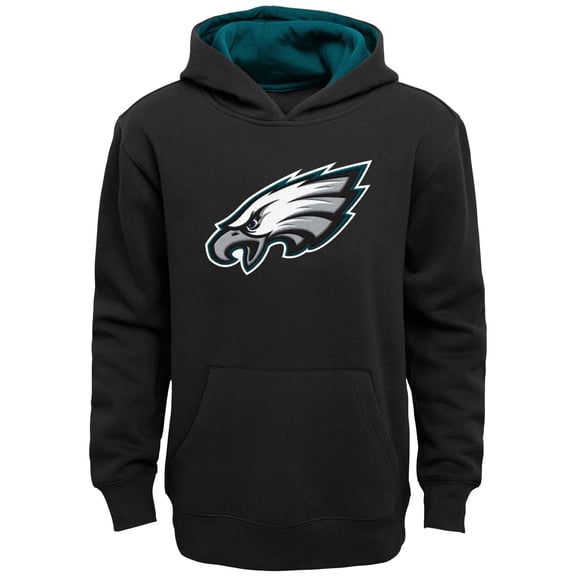 Youth Outerstuff Black Philadelphia Eagles Prime Pullover Hoodie