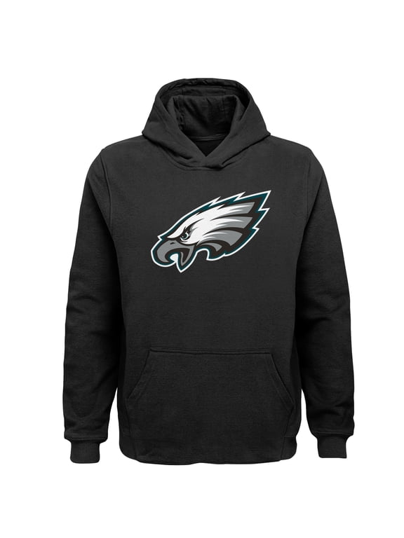 Youth Black Philadelphia Eagles Team Logo Pullover Hoodie