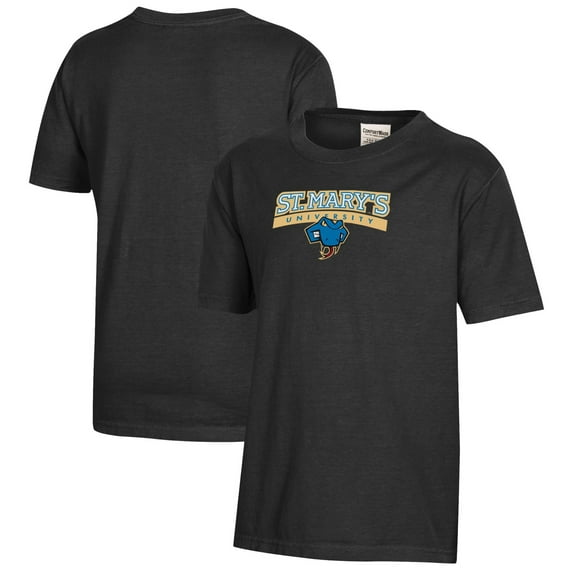 Youth  Black St. Mary's University Rattlers Logo Comfort Wash T-Shirt