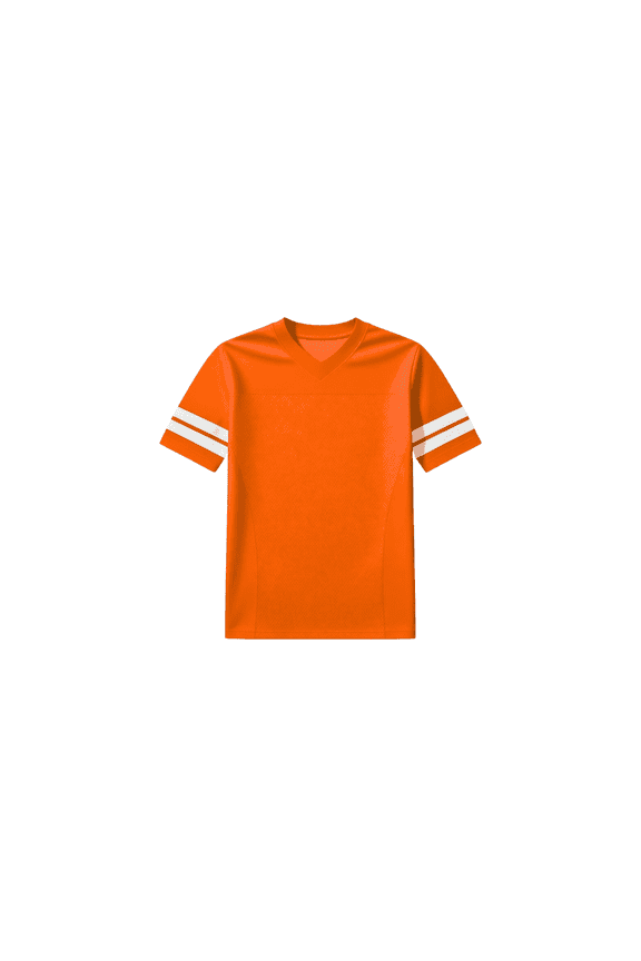 Youth Blank Football Jersey for Kids,Boys & Girls Mesh Jersey with Sublimated Sleeve Stripes
