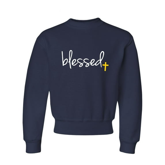 Youth Blessed Christian Humble Crewneck Sweatshirt