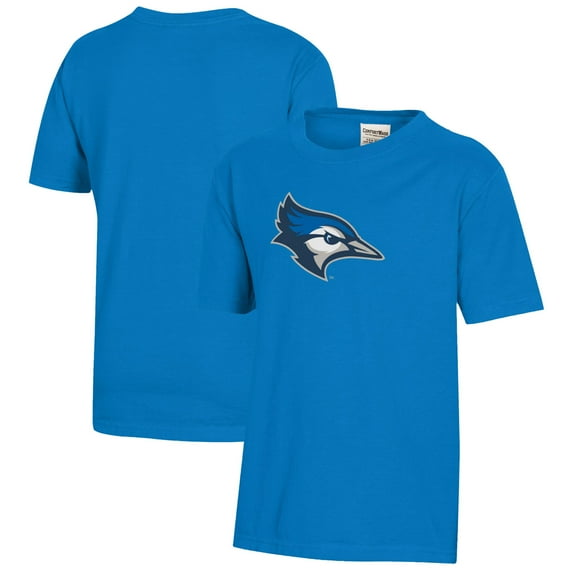 Youth  Blue Creighton Bluejays Logo Comfort Wash T-Shirt