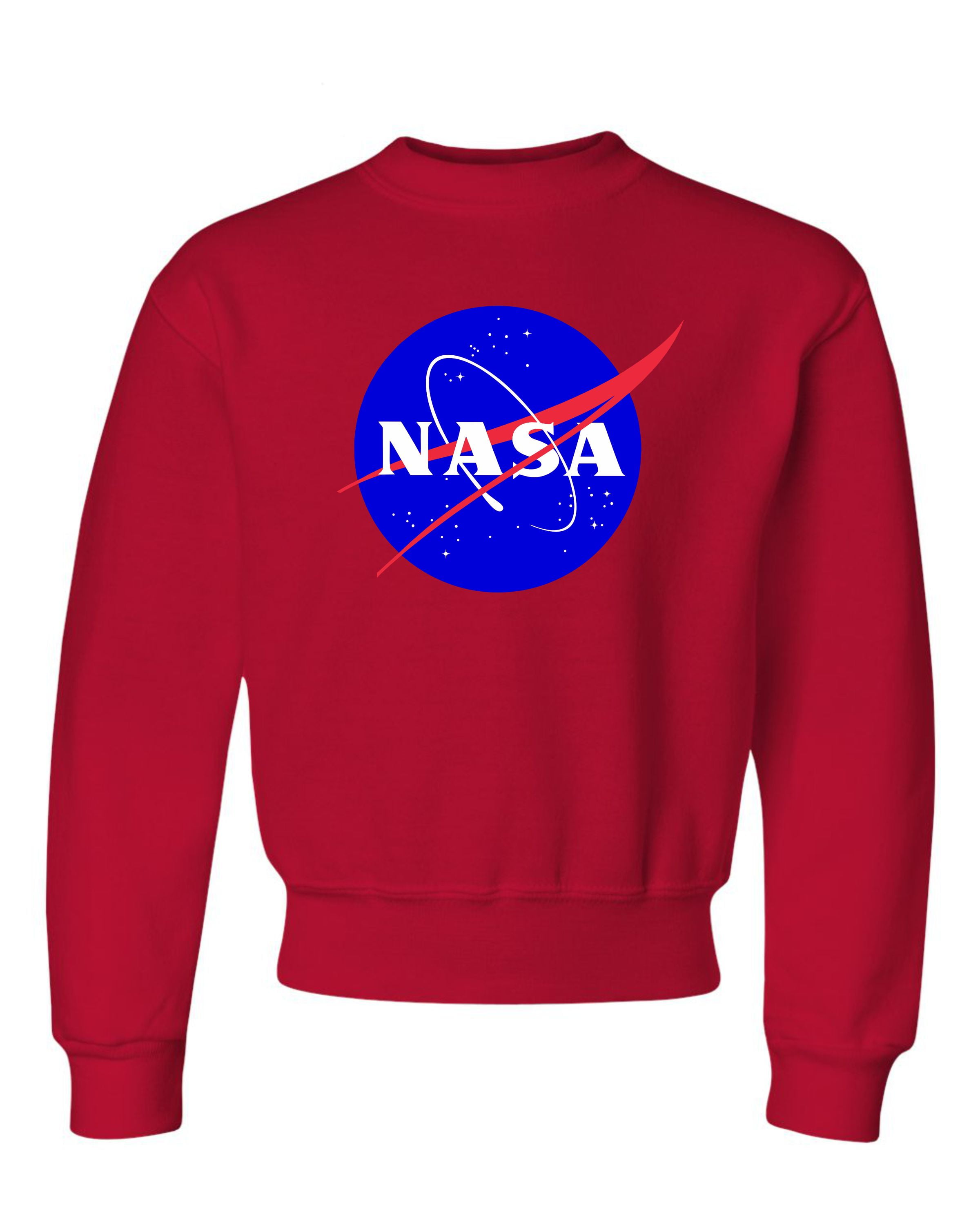 Youth Blue NASA Logo Crewneck Sweatshirt Walmart Business Supplies