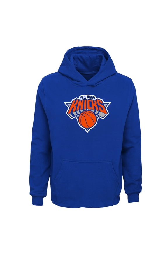 Youth Blue New York Knicks Primary Logo Pullover Hoodie