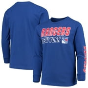 Youth Blue New York Rangers Hit Long Sleeve T-Shirt