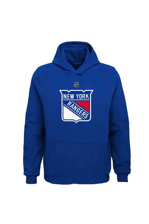 Youth Outerstuff-Blue New York Rangers Primary Logo Pullover Hoodie