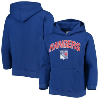 Men's Fanatics Branded Blue New York Rangers Puck Deep Lace-Up Pullover Hoodie