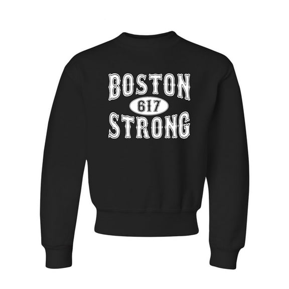 Youth Boston Strong 617 Crewneck Sweatshirt