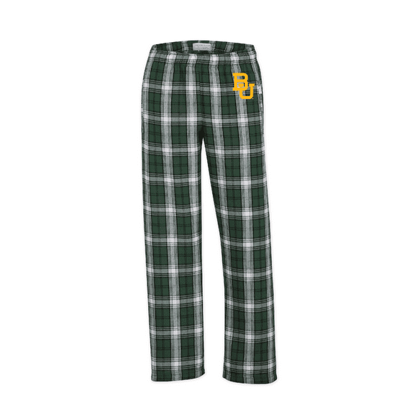 Youth Boxercraft Green Baylor Bears Plaid Flannel Pants