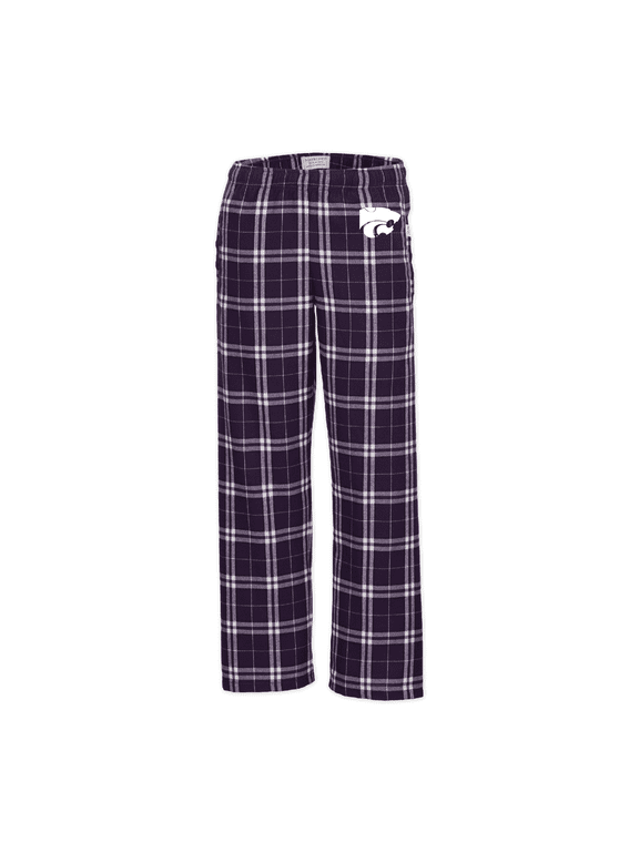 Youth Boxercraft Purple Kansas State Wildcats Plaid Flannel Pants