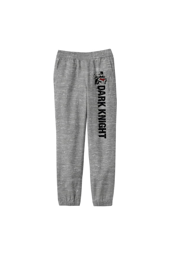 Youth Boys Batman Line Art DC Comic Heather Grey Sweatpants-S