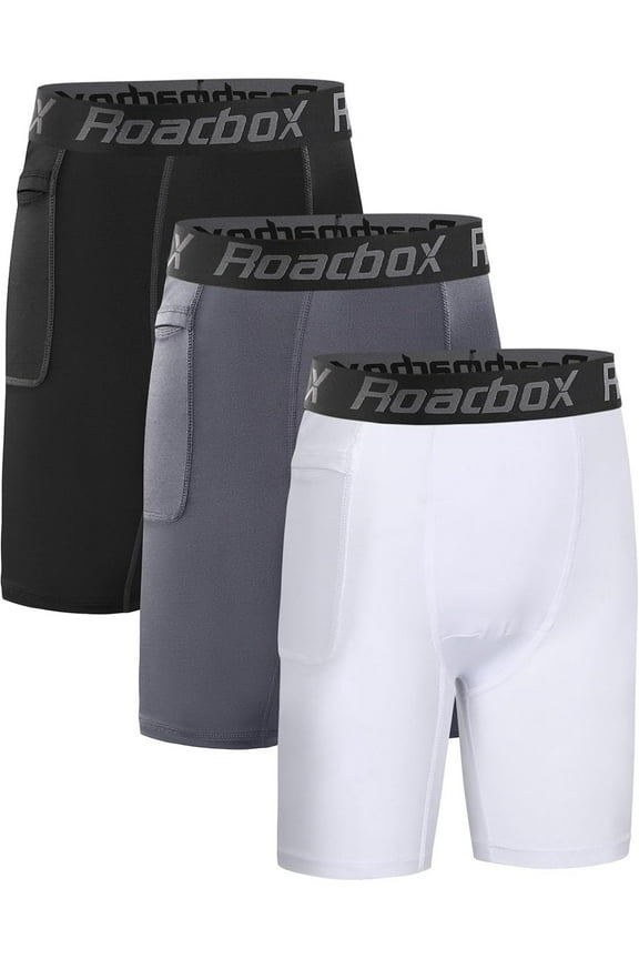 Youth Boys Compression Shorts - Spandex Athletic Kids Running Compression Underwear for Basketball Baseball Soccer