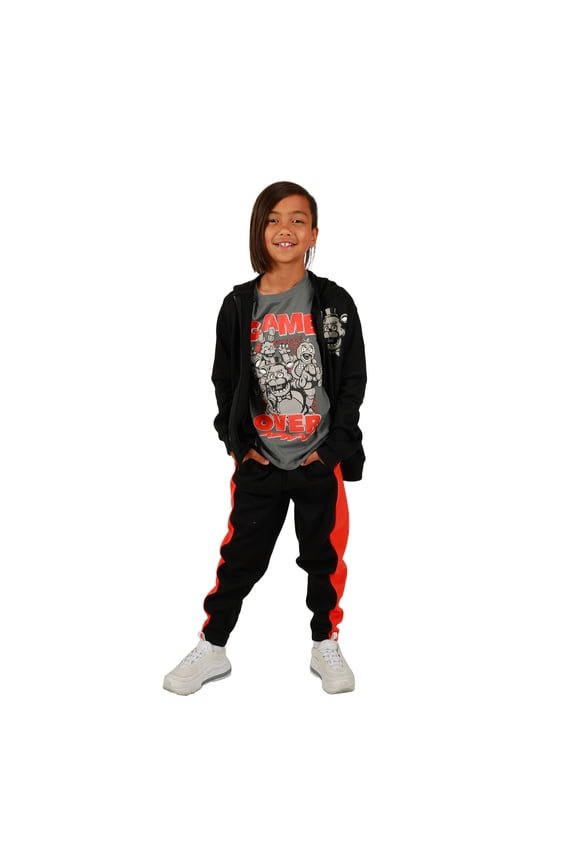 Youth Boys Five Nights at Freddy's 3 pc Hoodie T-Shirt Jogger T-shirt combo-XL