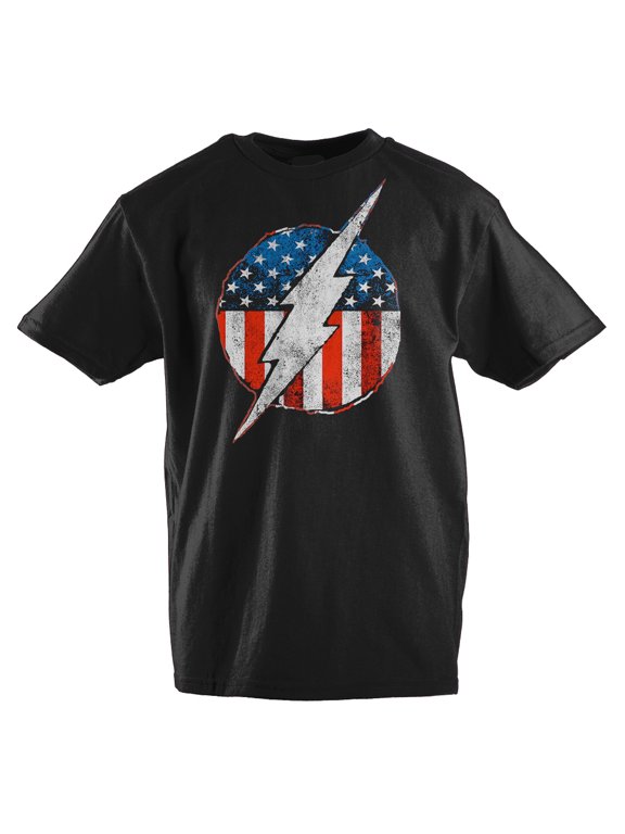Youth Boys Flash TShirt Flash Symbol Red White and Blue Shirt-Small
