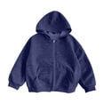 thumbnail image 1 of Youth Boys Girls Full Zip Hooded Sweatshirt Drop Shoulder Fleece Lined Hoodies Tween Fall Winter Warm Jacket Kangaroo Pockets, 1 of 5