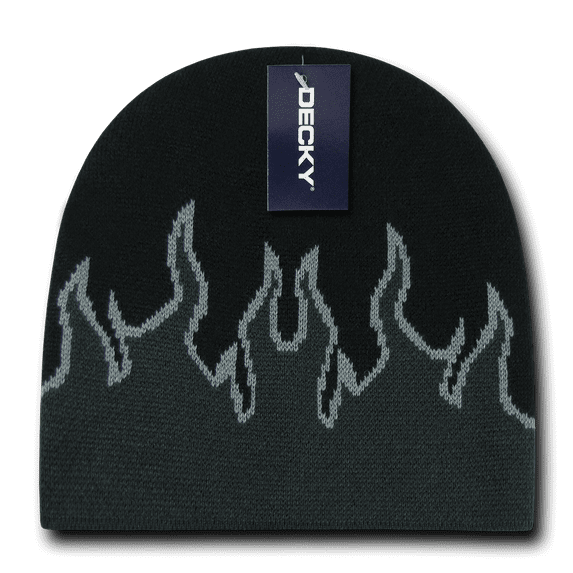 Youth Boys Girls Kids Size Fire Flame Beanies Caps Hats Short Warm Winter