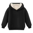 thumbnail image 1 of Youth Boys Girls Winter Sherp𝐚 Lined Hoodie Kid's Fleece Pullover Hooded Sweatshirt Thicken Basic Solid Cotton Hoodie, 1 of 4